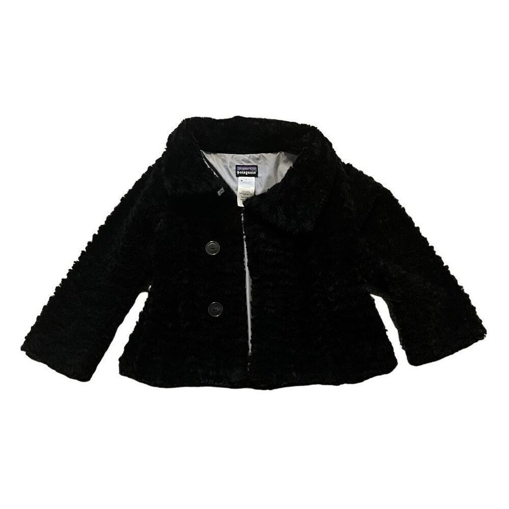Patagonia girls black  pelage parka  jacket size small 8